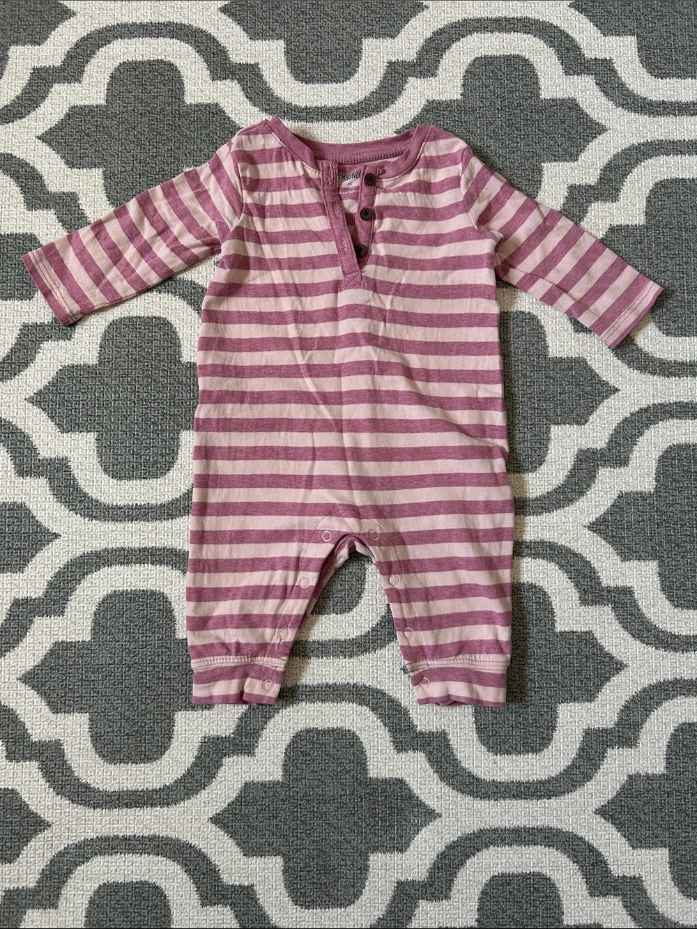 Gymboree Pink and Purple Striped Baby Footie